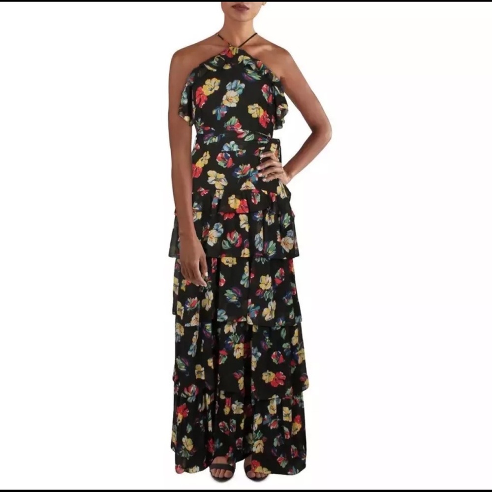 Ralph Lauren Floral Black Maxi Dress